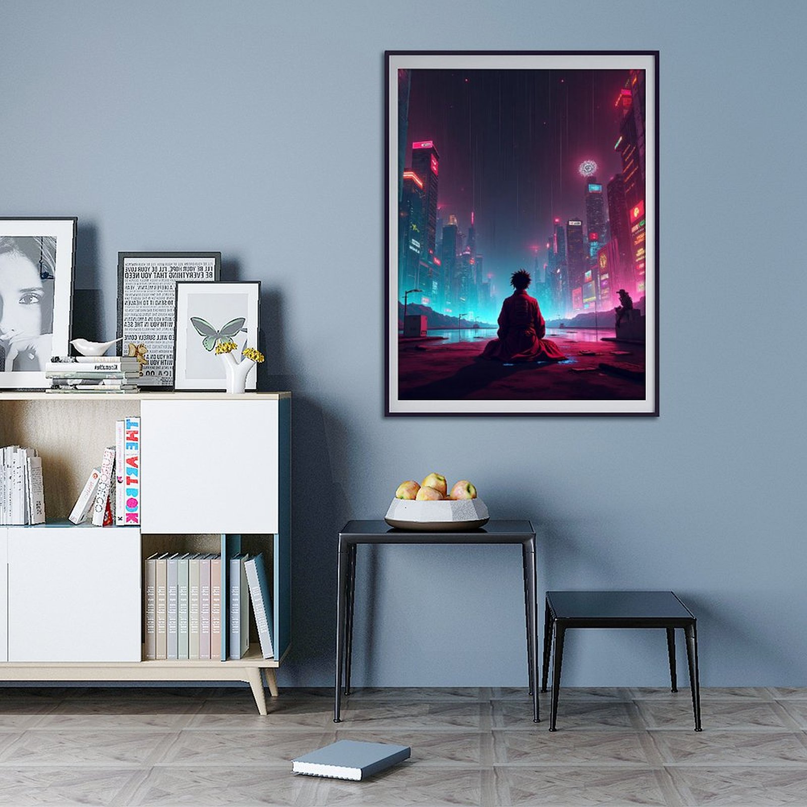 Diamond Art Kits for Adults - Cool Cyberpunk Cityscape Print No.18 5D Frameless Dimond Painting Kit for Adults Beginner, Round Diamond Kits for Home Wall Decor, Gift for Women