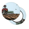 thumbnail image 2 of Fotbe Tractor plowing a field Pattern Stool Covers Round,Waterproof Round Bar Stool Covers Bar Chair Covers Washable Stool Cushion Slipcover for 12-14 Inch Chair-12 inch, 2 of 7
