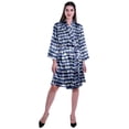 thumbnail image 3 of Moomaya Printed Womens Kimono Robes Short Satin Silk Bridal Robe Loungewear, 3 of 8