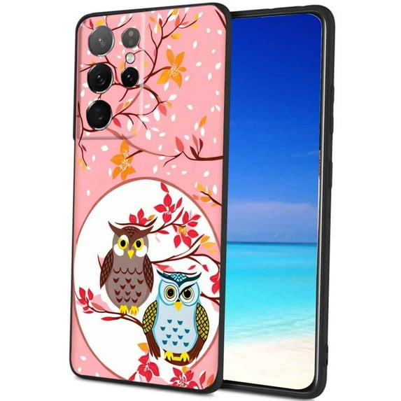 Compatible with Samsung Galaxy S22 Ultra Phone Case, owl-birds-108 Case Silicone Protective for Teen Girl Boy Case for Samsung Galaxy S22 Ultra