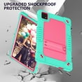 thumbnail image 3 of Kebiory Case for T-Mobile Revvl Tab 5G 2023 Released Tablet,Shockproof Kids Friendly Rugged Hybrid Case Cover (with Kickstand) for T-Mobile Revvl Tab 5G 2023 Released 10.36 Inch (Green+Pink), 3 of 6
