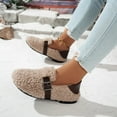 thumbnail image 3 of Dakaela Women's Plush Ballet Flats Orthopedic Slip on Mary Jane Flat Shoes Buckle Strap Causal Fuzzy Daily Dress Loafers Khaki 5.5, 3 of 8