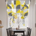 thumbnail image 4 of Tie Up Curtains for Windows Geometric Valance Adjustable Balloon Curtain Abstract Modern Yellow Tie Up Shades for Kitchen Living Room Bedroom Privacy Curtain Drape 34x45 Inch, 4 of 9