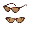 thumbnail image 5 of Cat Eye Sunglasses for Women, Vintage Narrow Plastic Frame Sun Glasses, Retro UV Protection Fashion Shades, Lightweight Eyewear for Travel, Driving, Outdoor, Daily Wear, Red, 5 of 8