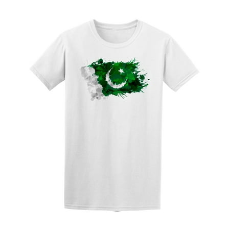 Pakistani Clothes - Pakistan Flag Colorful Splashes Tee Men's -Image by Shutterstock