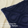 thumbnail image 3 of decorUhome Pack of 2 Throw Pillow Covers 12x20, Soft Plush Faux Wool Couch Pillow Covers, Navy Blue (Pillow Cover Only, No Inserts Included), 3 of 8