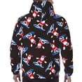 thumbnail image 3 of Bingfone Surfing Santa Men's Drawstring Hoodie Long Sleeve Pocket Sweatshirts-3X-Large, 3 of 6