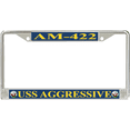 thumbnail image 1 of USS Aggressive AM-422 License Plate Frame, 1 of 1
