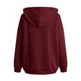 thumbnail image 6 of Kaprioy Womens Plus Size Hoodies Sweatshirt Long Sleeve Zip Up Drawstring Jacket Coat Fashion Clothing Outwear with Pocket Red, S, 6 of 6
