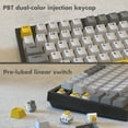 thumbnail image 4 of AJAZZ AK820 Mechanical Keyboard with CNC Knob Control, 75% ANSI Layout, 81Keys Gasket Mount Wired Gaming Keyboard, 5 Sound Absorbing Foam Hot-swap for PC, MAC, 4 of 12