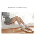 thumbnail image 2 of ziyahi Breathable Compression Socks For Women Adorn Feet With Ruffle Cuff Adorn Foot beige 1Set, 2 of 6