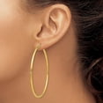thumbnail image 3 of 14k Yellow Gold Polished 2x60mm Tube Hoop Earrings, 3 of 6