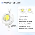 thumbnail image 2 of Uxcell LED Lamp Beads 1.8-3.4V 300-350mA White 10 Pcs - High Power LED Chip COB Light Emitter Components Bulb Lamp for Experiments Indicator Lights DIY Decorative Lighting, 2 of 6