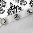 thumbnail image 4 of Manfei Vintage bohemian Flowers Black Out Curtains,Damask Victorian Baroque Curtains Pack of 2 (42x63 Each),Black White Bedroom Curtains For Girls Boys,Ultra Soft Home Decor, 4 of 6