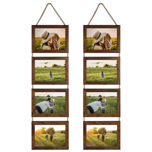 MEBRUDY 5x7 Picture Frame Collage Wall Hanging Photo Frames, Black, Set