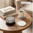 thumbnail image 2 of 8-piece coaster set, suitable for beverages, 4-inch large coasters protect tabletops from hot and cold drinks, multi-functional coasters, excellent home decorations, non-slip and easy to clean., 2 of 6