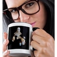 thumbnail image 2 of 3drose, Black N White Jester, 11oz Two-tone Black Mug, 2 of 6