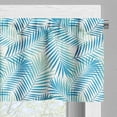 thumbnail image 3 of Ambesonne Jungle Valance Pack of 2, Palm Forest Foliage, 54"X12", Blue Mint Green White, 3 of 5