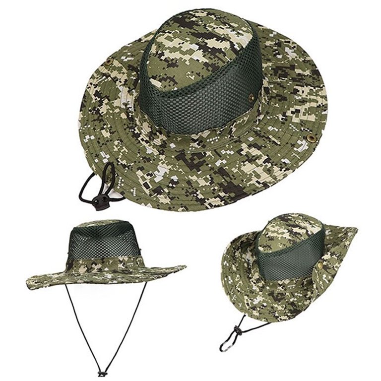 4 Pc Military Bucket Boonie Hat Digital Camo Army Cap