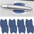 thumbnail image 1 of 8PCS Car Door Handle Sticker, Carbon Fiber Anti-Scratches Car Door Cup Protector, Non-Marking Auto Door Handle Protective Film, Self-Adhesive Door Side Paint Protector for All Cars (Blue/8PCS), 1 of 6