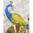 thumbnail image 6 of Ebros 29" High Large Peacock Iris Colorful Gold Plated Metal Wall Clock Analog, 6 of 8