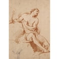 thumbnail image 3 of Charles-Joseph Natoire 14x18 Black Modern Framed Museum Art Print Titled - Study of the Figure of Aeolus, and a Study of His Hand (1979), 3 of 5