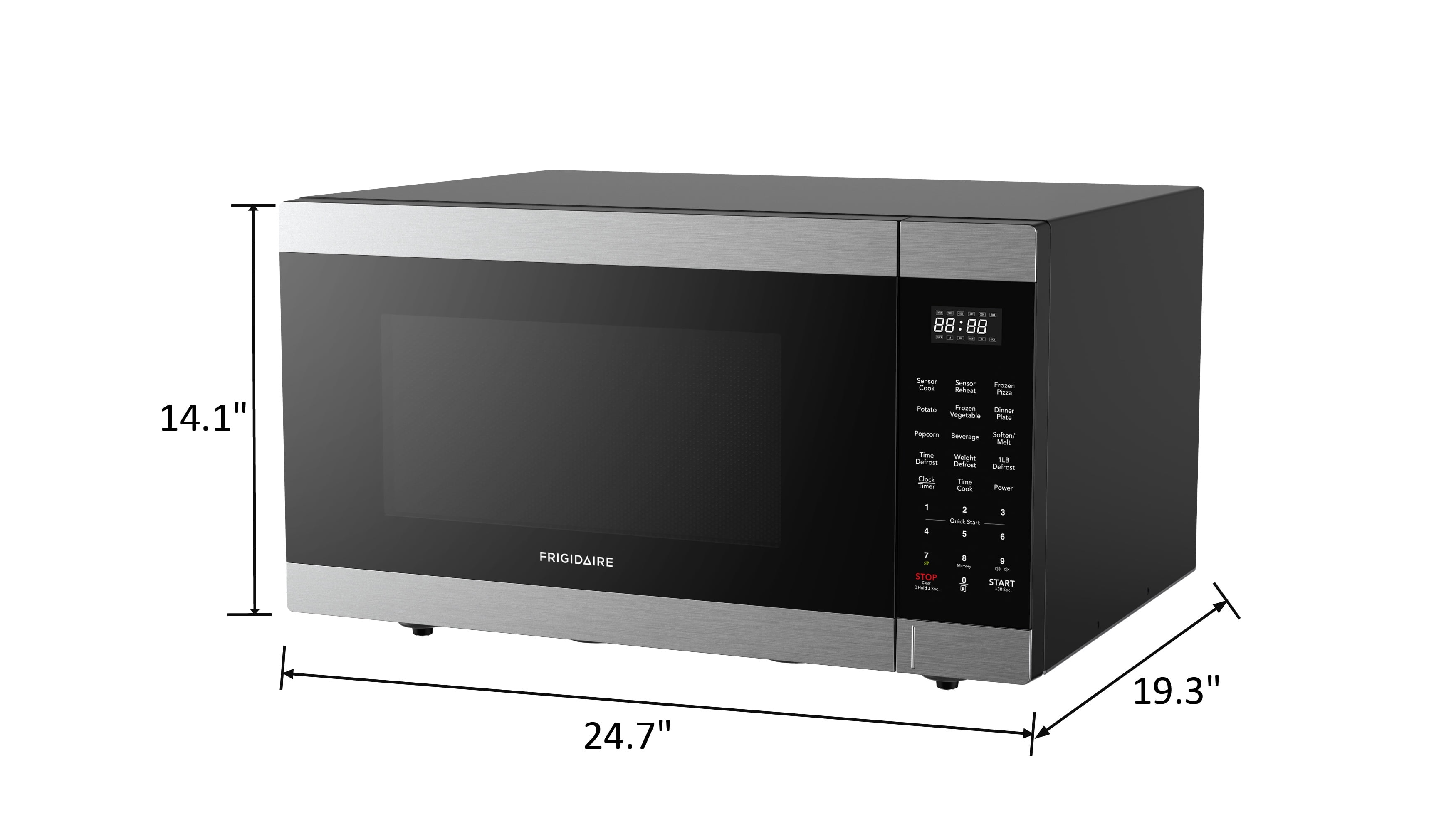 Frigidaire 2.2 Cu. ft. 1200 Watt Countertop Microwave Oven, Stainless Steel