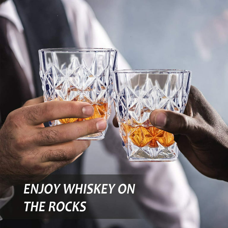 veecom Whiskey Glasses, Whiskey Glass Set of 2 with Ice Molds, 10 OZ  Crystal Rocks Glass, Old Fashio…See more veecom Whiskey Glasses, Whiskey  Glass