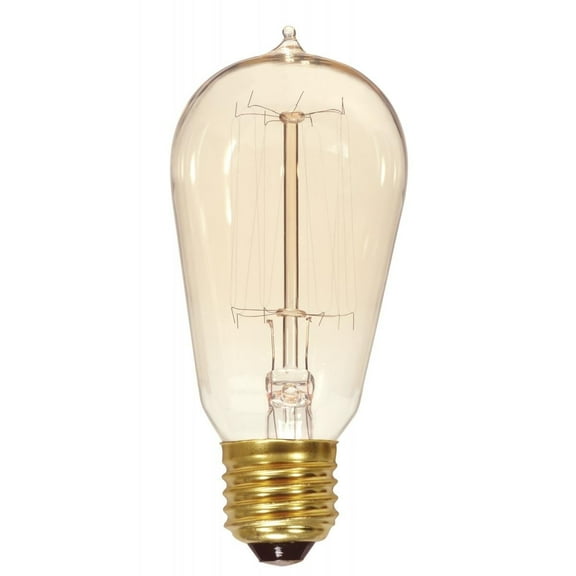 Satco S2423 60 Watt 120V ST19 Incandescent Light Bulbs 2700K 240 Lumens E26 Medium Base (6 Bulbs)
