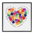 thumbnail image 5 of Stupell Industries Strength In Unity Children's Rainbow Handprint Heart, 24 x 24,Design by Erica Billups, 5 of 5