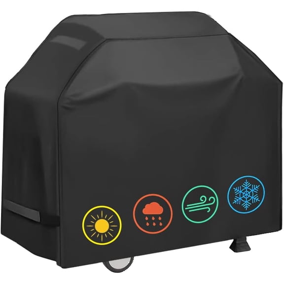 Grill Cover, Waterproof BBQ Grill Cover, Rip-Proof and Anti-UV Barbecue Gas Grill Cover Compatible for Weber Char-Broil Nexgrill Grills and More