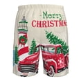 thumbnail image 6 of Kdxio Merry Christmas 1 Pattern Mens Casual Shorts - Drawstring Summer Beach Sports Shorts for Men, 6 of 9