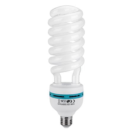 

125W 5500K Spiral CFL Fluorescent Light Bulb Equivalent Output of 600 Watts