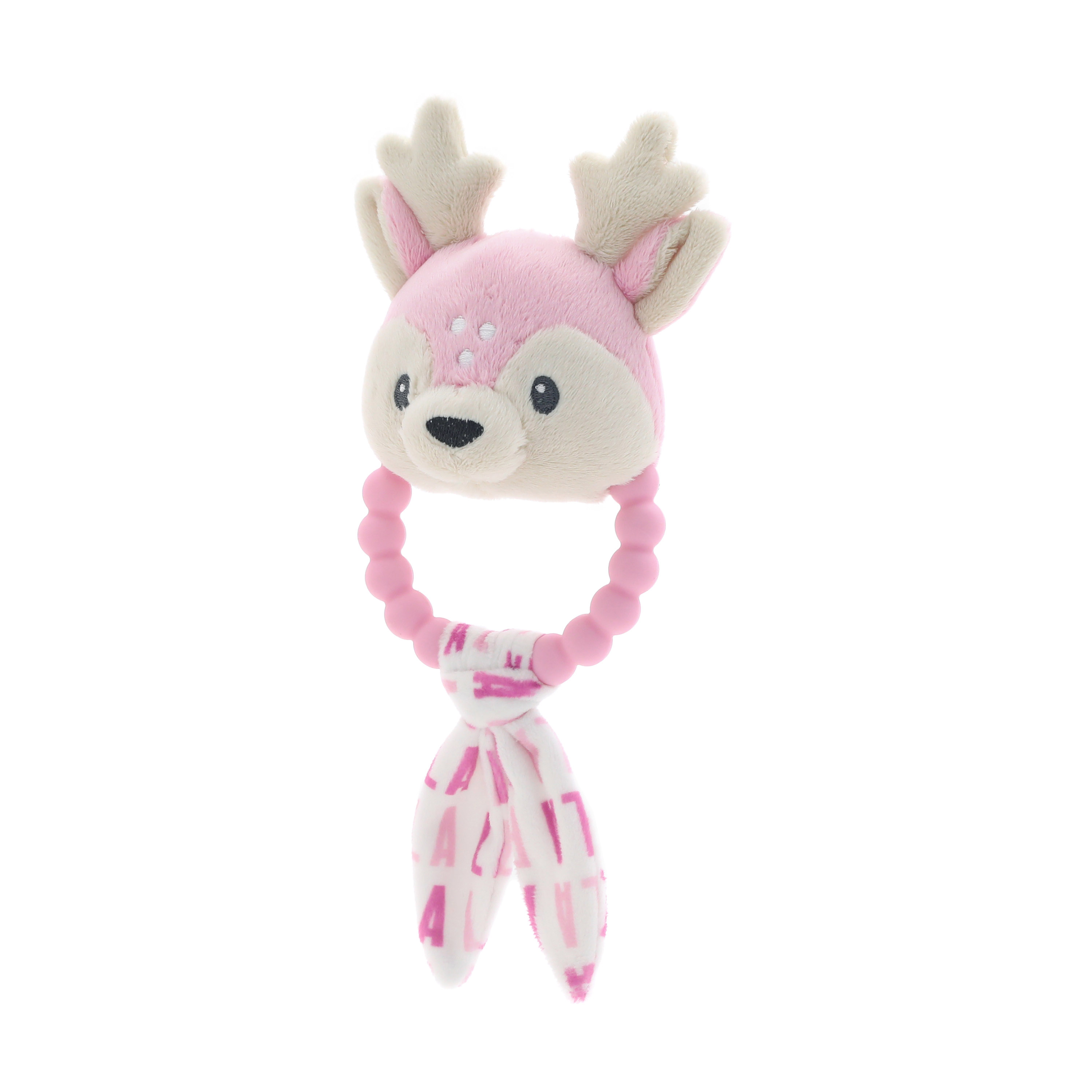 Spark.Create.Imagine. Pink Reindeer Holiday Plush Rattle - Walmart.com