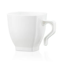 Smarty 2 oz. White Square Disposable Plastic Mini Tea Cups 240ct