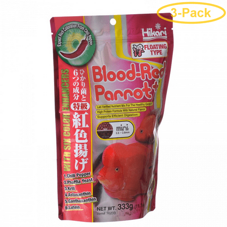 Hikari Blood Red Parrot+ Mini Pellet - 11.7 oz - Pack of