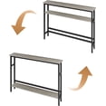 thumbnail image 5 of NEILA 5.9" Slim Sofa Table, 2 Tier Narrow Console Table with Adjustable Shelf, Space-Saving Behind Couch Table for Living Room, Entryway, Hallway, and Foyer,Black, 5 of 7