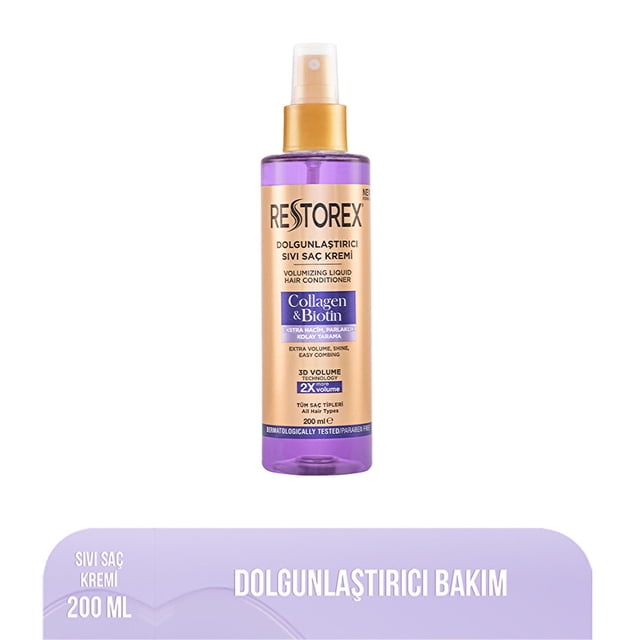 Restorex Crème Capillaire Liquide Repulpante Collagène & Biotine 200 ml