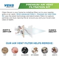 thumbnail image 6 of Complete Premium Vent Register Filters Kit - 72 x 16 Electrostatic Media 120 of Tape (30+ Filters per Roll) for HVAC AC Heating Intake Registers Grilles to Reduce Dust and Allergy, 6 of 9