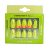 PaintLab Glossy Glazed Yellow Press-On Fake Nails Kit, Almond Shape, Yellow, 24 Count