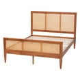 thumbnail image 6 of Baxton Studio Walthard Light Walnut King Platform Bed with Woven Rattan, 6 of 6