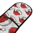 thumbnail image 4 of Yayeee Double Oven Mitt Kitchen Heat Resistant Baking 35" x7" Quilted Glove, Red Santa Hats Pattern, 4 of 6