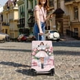 thumbnail image 4 of Travel Luggage Cover Suitcase Girl Protector Storage Fits 18-32 Inch Luggage Flower Luggage Protector Wheel Covers Patterned Travel with Pocket Elastic Luggage Anti-scratch Suitcase Cover S, 4 of 6