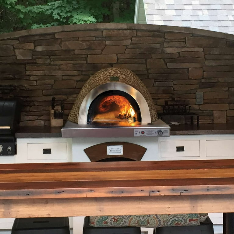 HPC Fire Villa Dual Fuel Built-In Glass Tile Pizza Oven, Black Onyx, NG -  Walmart.com