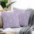 thumbnail image 2 of Throw Pillow Covers 20x20 Inch Set of 2, Purple Botanical Waterproof Outdoor Pillow Covers, Spring Summer Chic Wildflowers Decorative Cushion Pillowcases for Couch, Sofa, Bed, Garden, Patio, 2 of 9