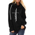 thumbnail image 1 of Sudadera con capucha de manga larga para mujer, diseño con estampado de cordón, cómoda y transpirable, sudadera para mujer, 1 of 5