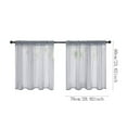 thumbnail image 3 of Solid Color Short Curtains | Semi-Sheer Kitchen & Bathroom Window Panels | Light Filtering Tier Curtains with Rod Pocket | 2-Pack Wavy Hem Home Decor, 3 of 4