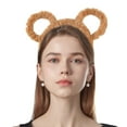 thumbnail image 1 of Fiudx Diadema con Orejas de Oso, Bandana Elástica de Felpa, Corona de Metal Ligera para El Cabello, Maquillaje Facial para Lavar El Cabello, Uso Diario para Mujeres, Regalo para Fiestas Navideñas, Aj, 1 of 4
