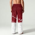 thumbnail image 4 of Resicozy Christmas Pajama Pants for Men Flannel Lounge Pants Elastic Waist Loose Soft Xmas Print Bottoms Trousers with Pocket Hot Pink XL, 4 of 6