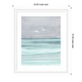 thumbnail image 5 of Kate and Laurel Framed Wall Art Print 'Sea and Seagulls' by Nikita Jariwala, 23 x 27, Oliver White Narrow Frame, Coastal, Beach Art for Wall Decor, 5 of 8